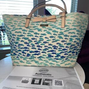 Kate Spade New York and Francis Fish Pattern Tote. New without tags